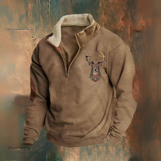 Gregor | Sweter z zamkiem do 1/4 długości