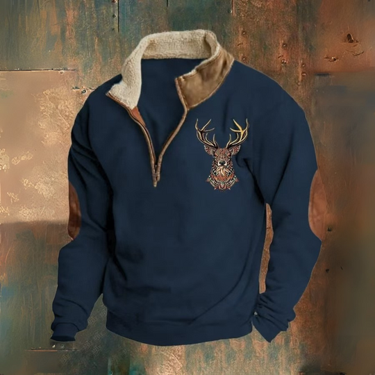 Gregor | Sweter z zamkiem do 1/4 długości