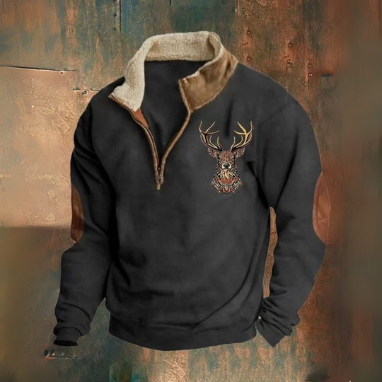 Gregor | Sweter z zamkiem do 1/4 długości